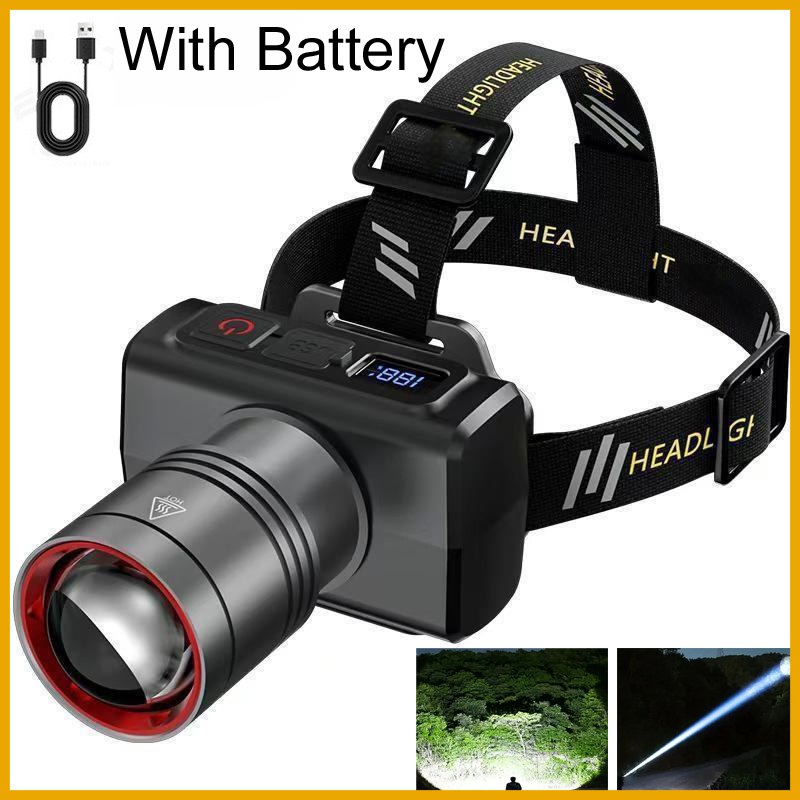 Headlamp - 2026 LED digital Rechargeable Headlamp Super