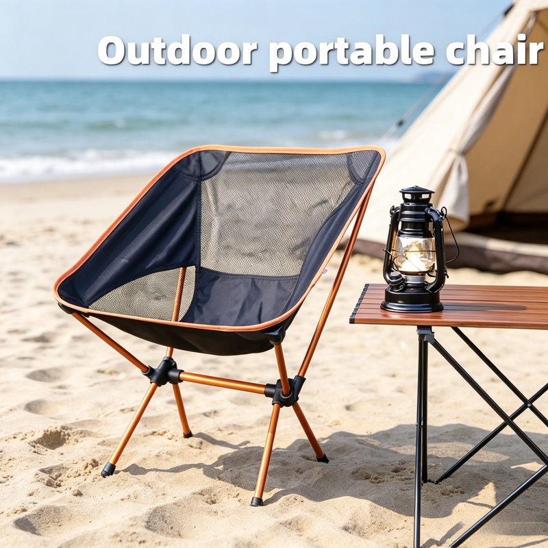 Outdoor Camping Table And Chairs - Ultra-light Aluminum Alloy Moon Chair Camping