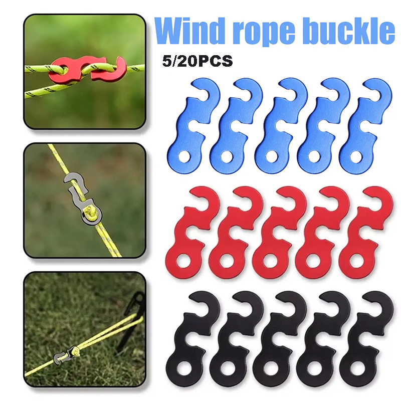 Outdoor Camping Guy - 5/20Pcs Guyline Tensioner Aluminum Alloy Tent