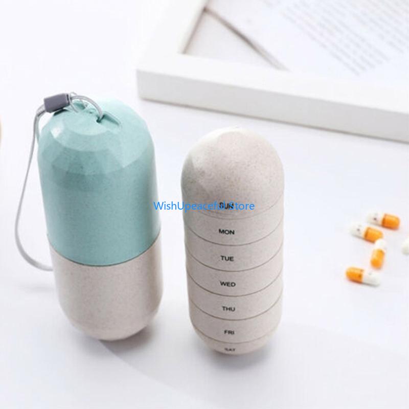 Outdoor Camping Bin - 34YA Portable Cylinder for Pill Box