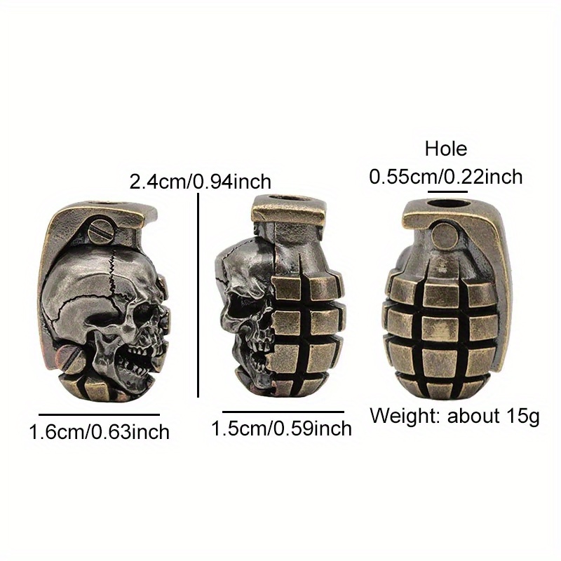 Dual Color Skull Grenade Brass - огляд і ціна Paracord Bracelet
