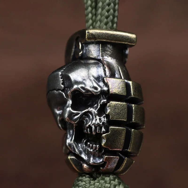 Dual Color Skull Grenade Brass - огляд і ціна Paracord Bracelet