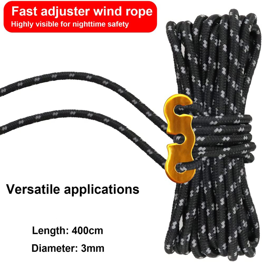 4Pcs Outdoor Guy Lines Tent Co - огляд і ціна Outdoor Camping Guy