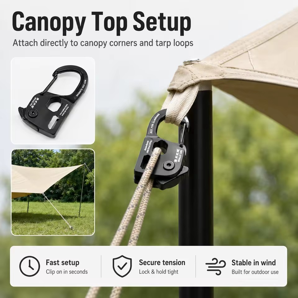 Aluminum Alloy Tent Rope Tensi - огляд і ціна Outdoor Camping Extension Cord