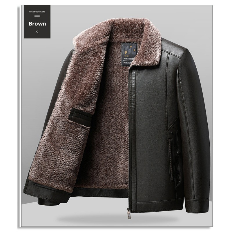 Men's Warm Leather Jacket Casu - огляд і ціна Outdoor Camping Jacket