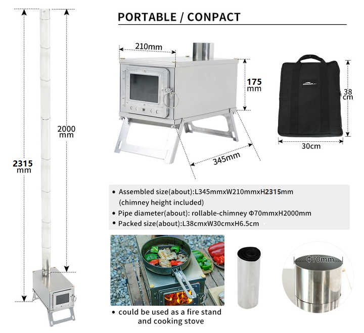 [New] Outdoor Stainless Steel  - огляд і ціна Outdoor Camping Stove Wood