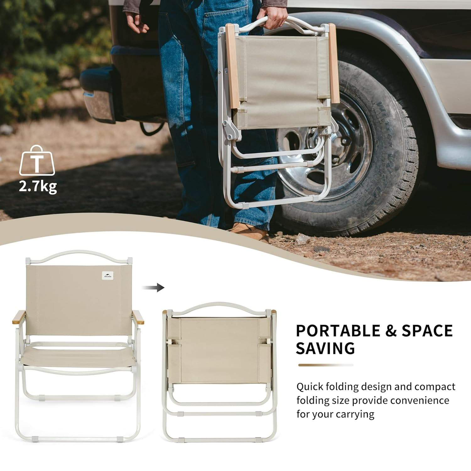 Naturehike Portable Camping Ch - огляд і ціна Outdoor Camping Table And Chairs