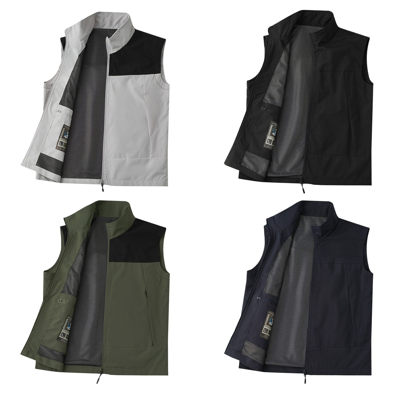 #M-5XL Men Golf Vest Stand Col - огляд і ціна Outdoor Camping Jacket
