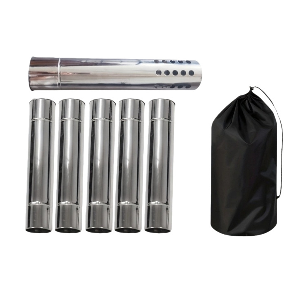 Stainless Steel Smoke Pipe Kit - огляд і ціна Outdoor Camping Stove Wood