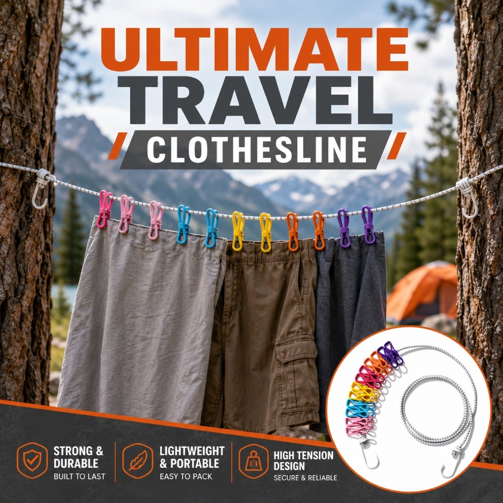 Retractable Portable Clothesli - огляд і ціна Camping Outdoor Clothing