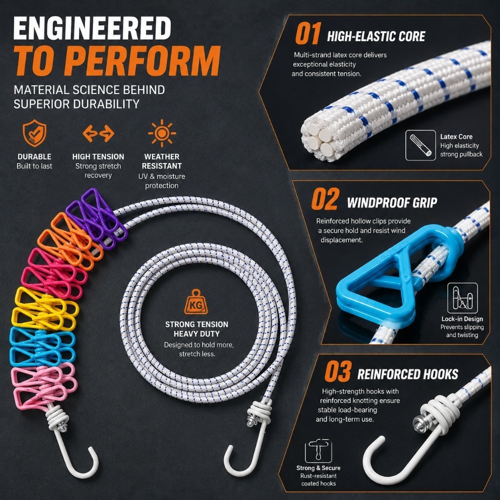 Retractable Portable Clothesli - огляд і ціна Camping Outdoor Clothing