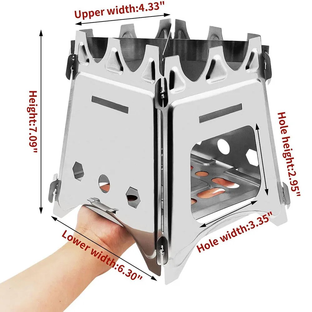 Portable Camping Wood Stove wi - огляд і ціна Outdoor Camping Stove Wood