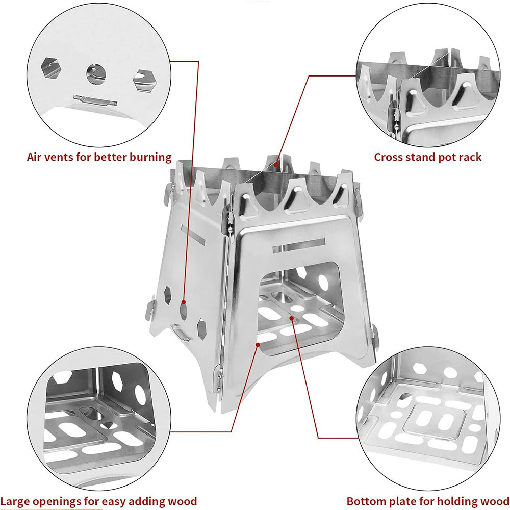 Portable Camping Wood Stove wi - огляд і ціна Outdoor Camping Stove Wood