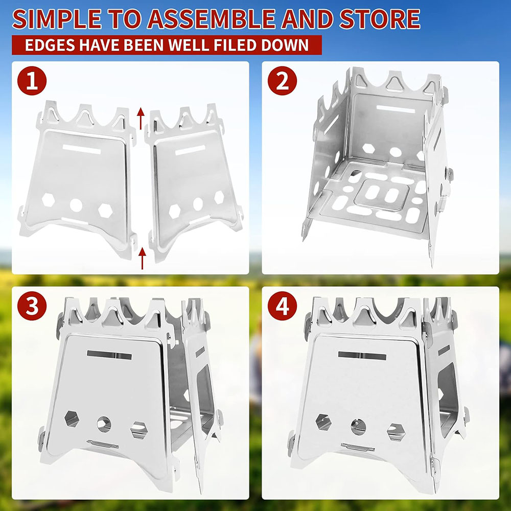 Portable Camping Wood Stove wi - огляд і ціна Outdoor Camping Stove Wood